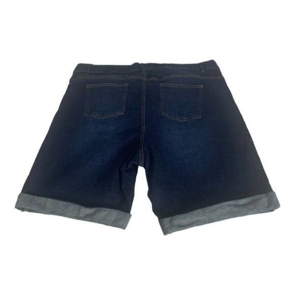 Evans Womens Plus Size 22 Denim Bermuda Shorts Made In Bangladesh - Picture 4 of 4